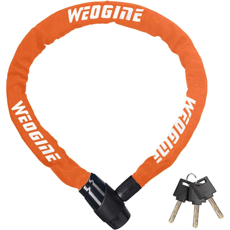 Weogine Heavy Duty Anti-Theft Chain Lock - 2.72 Ft Security Lock with 3 Keys, Waterproof for Scooter, Motorcycle, Door, Gate, Fence - Image 1